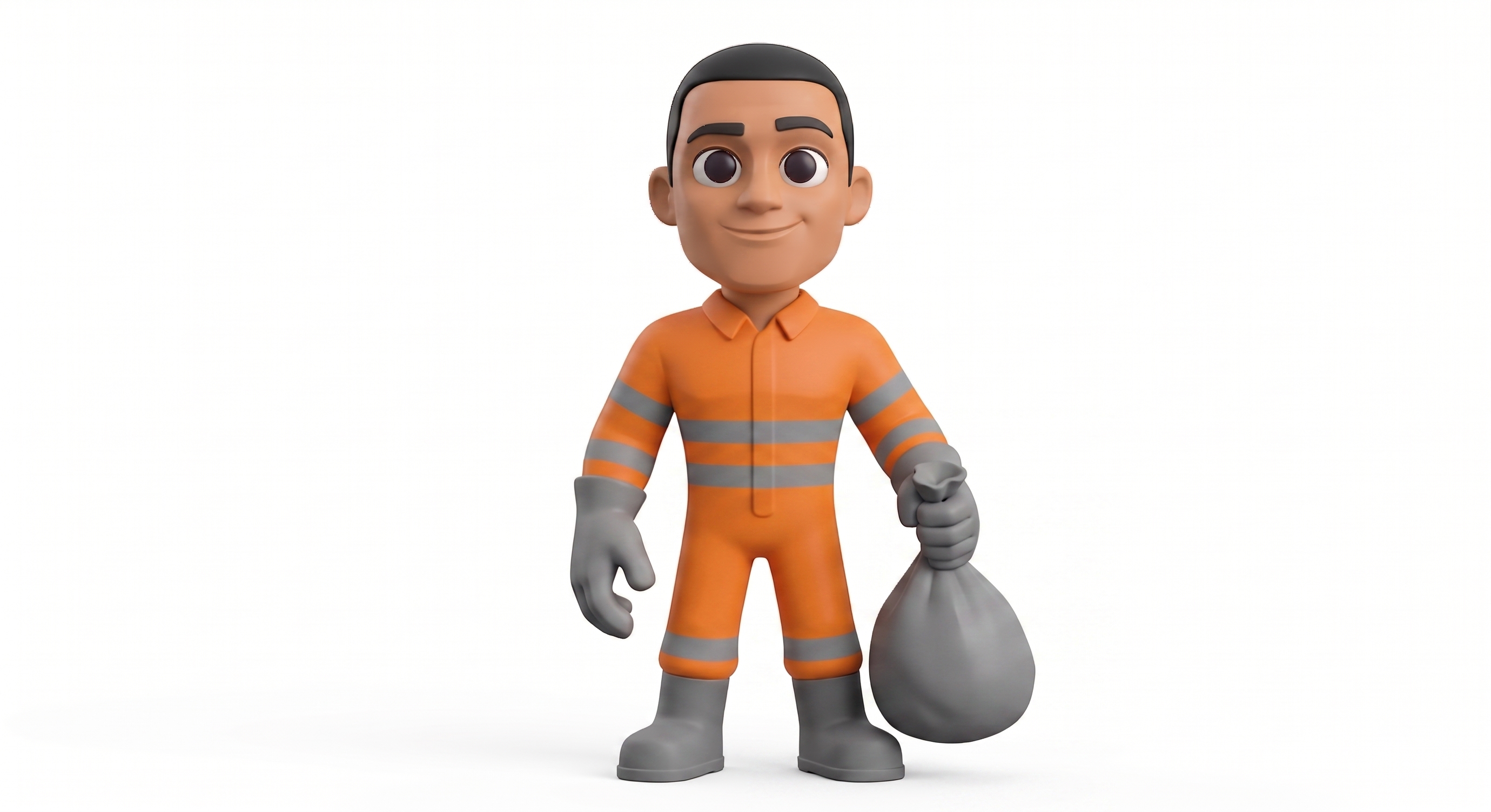 Boneco Coletor de Lixo