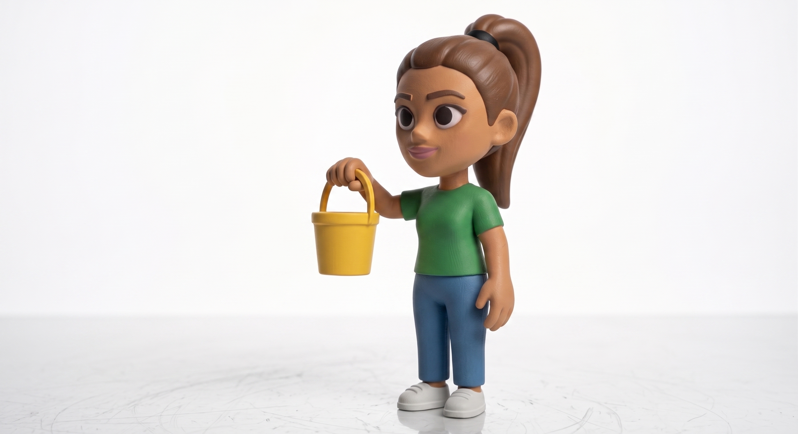 Boneco Diarista — Vista 3D