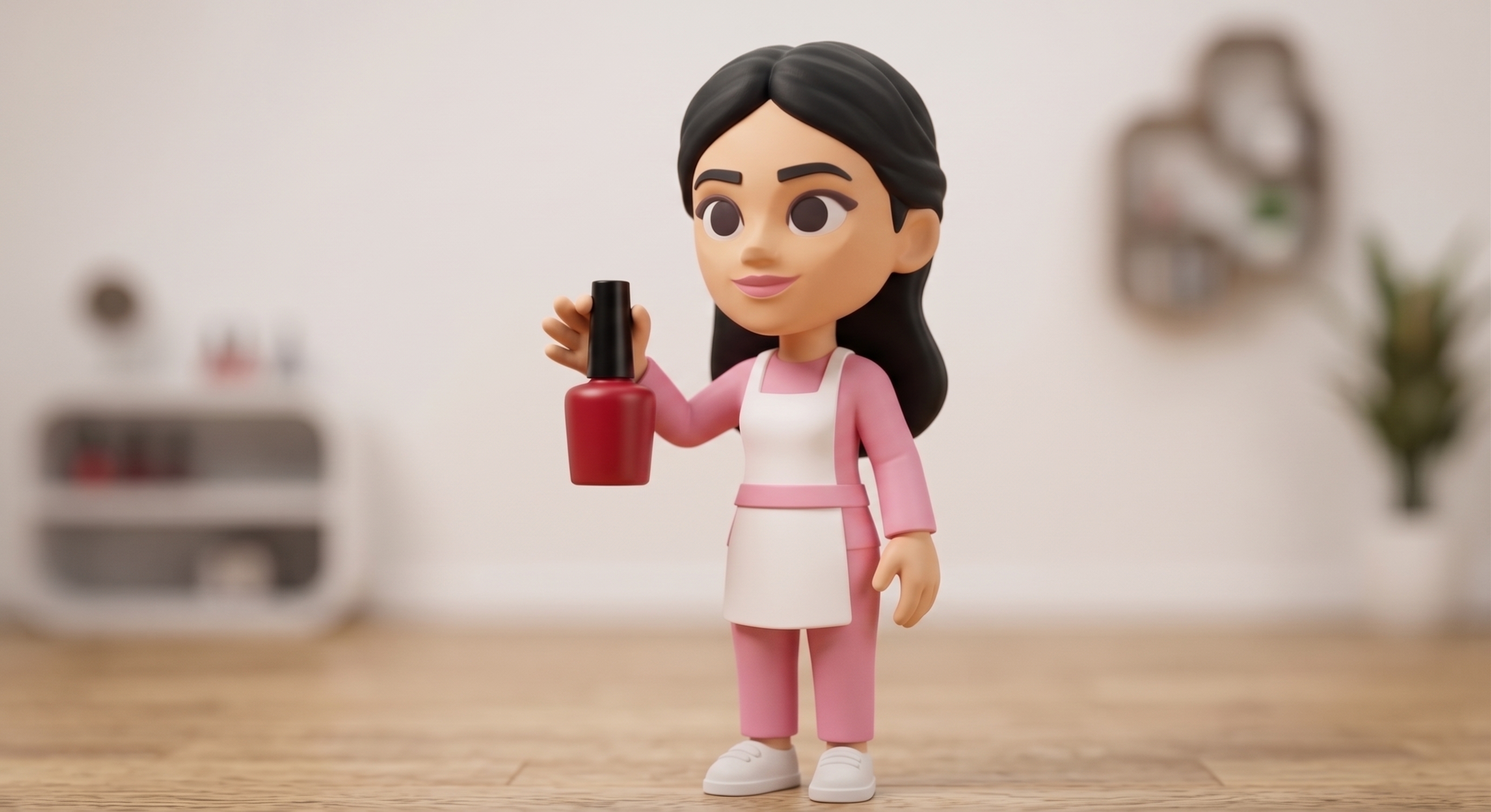 Boneco Manicure — Vista 3D