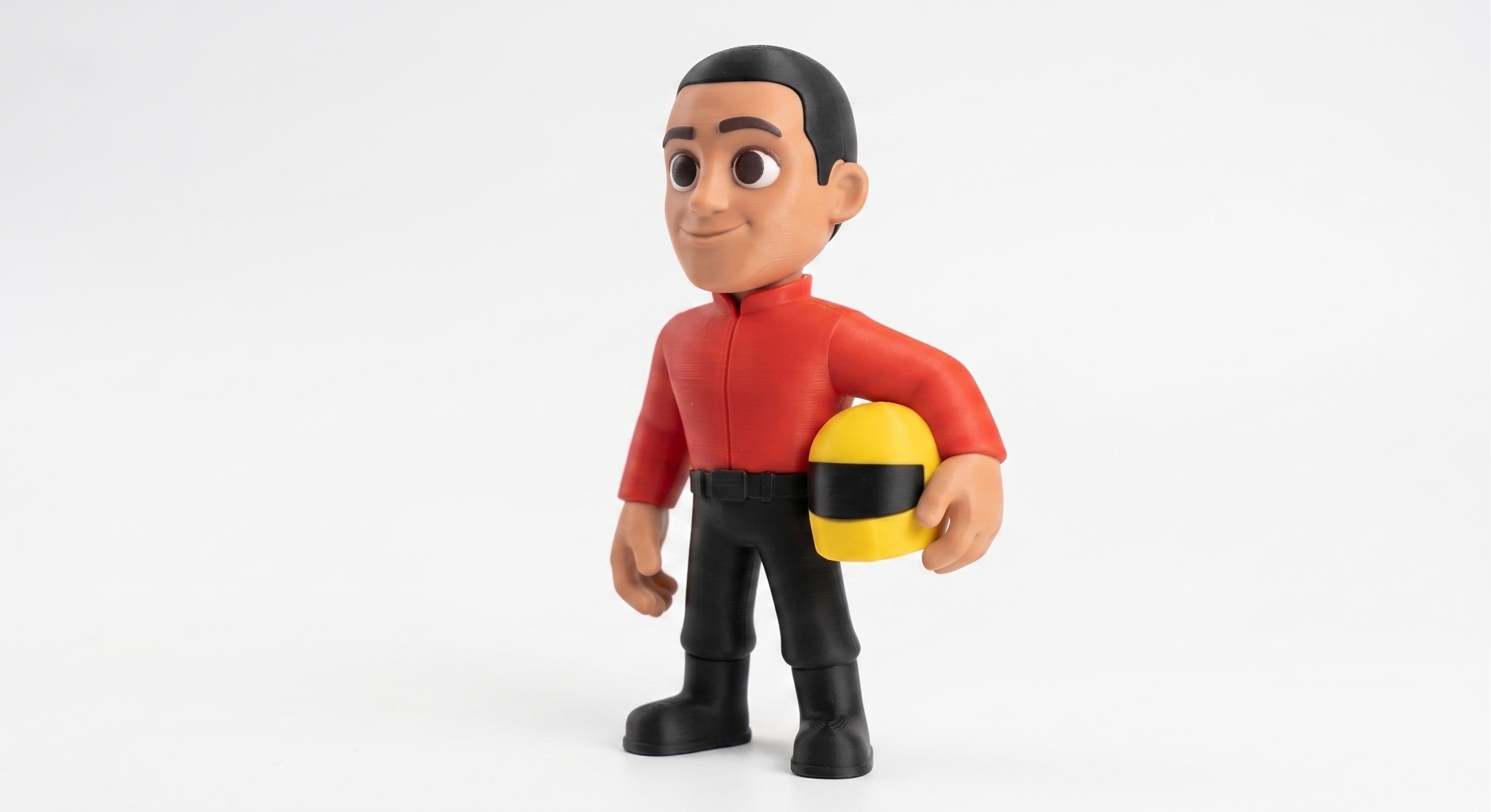 Boneco Motoboy Sem Bag — Vista 3D